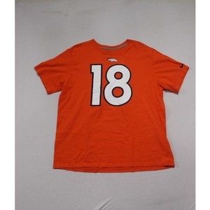 Nike Men Tee Shirt Denver Broncos Orange Peyton Manning Size XXL